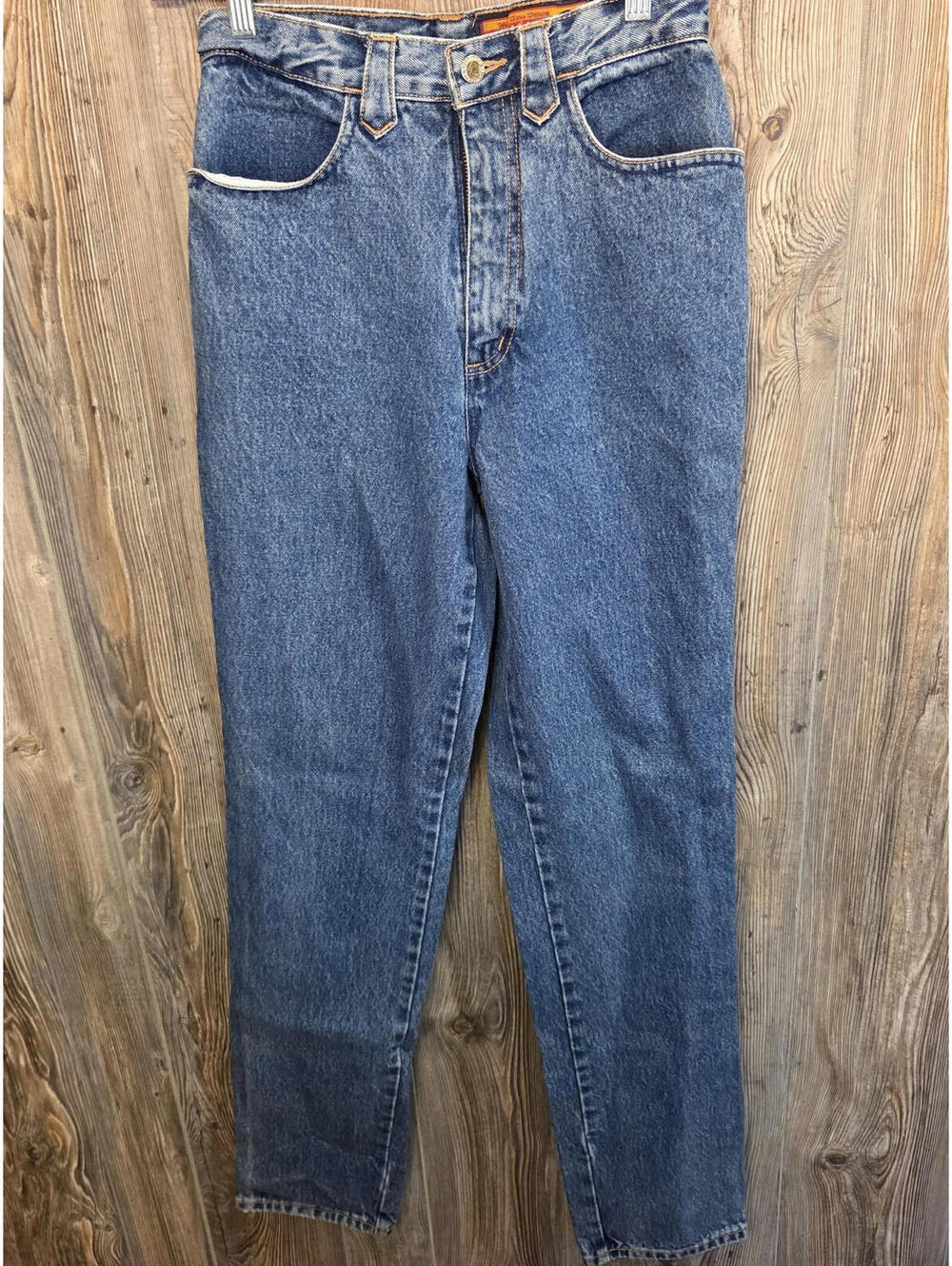 Vintage Lawman Western Denim Blue Jeans Wmn Size 9 (25x35) Bareback High Rise